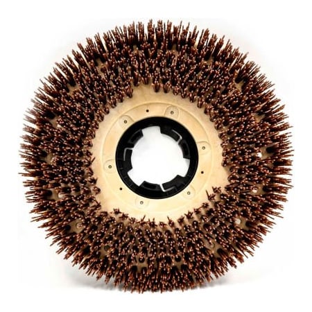 The Malish Corporation Malish 18" Mal-Grit Xtra Heavy Duty Grit Brush w/Universal Clutch Plate, Orange 813618NP